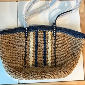 Draper James straw beach tote